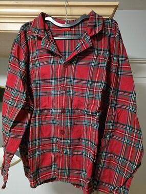 Macy's Red Plaid Long-Sleeve Button-Down Shirt - Family PJs